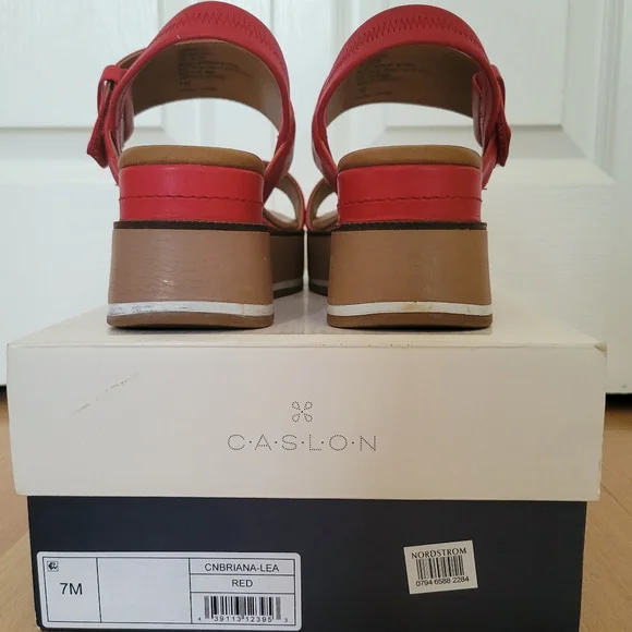 SOLD. Caslon Red Sandals - Picture 5 of 6
